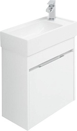 Aquanet Тумба под раковину Лидс 50 подвесная белая – фотография-3